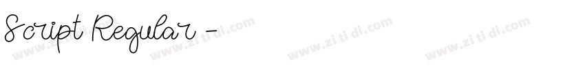 Script Regular字体转换